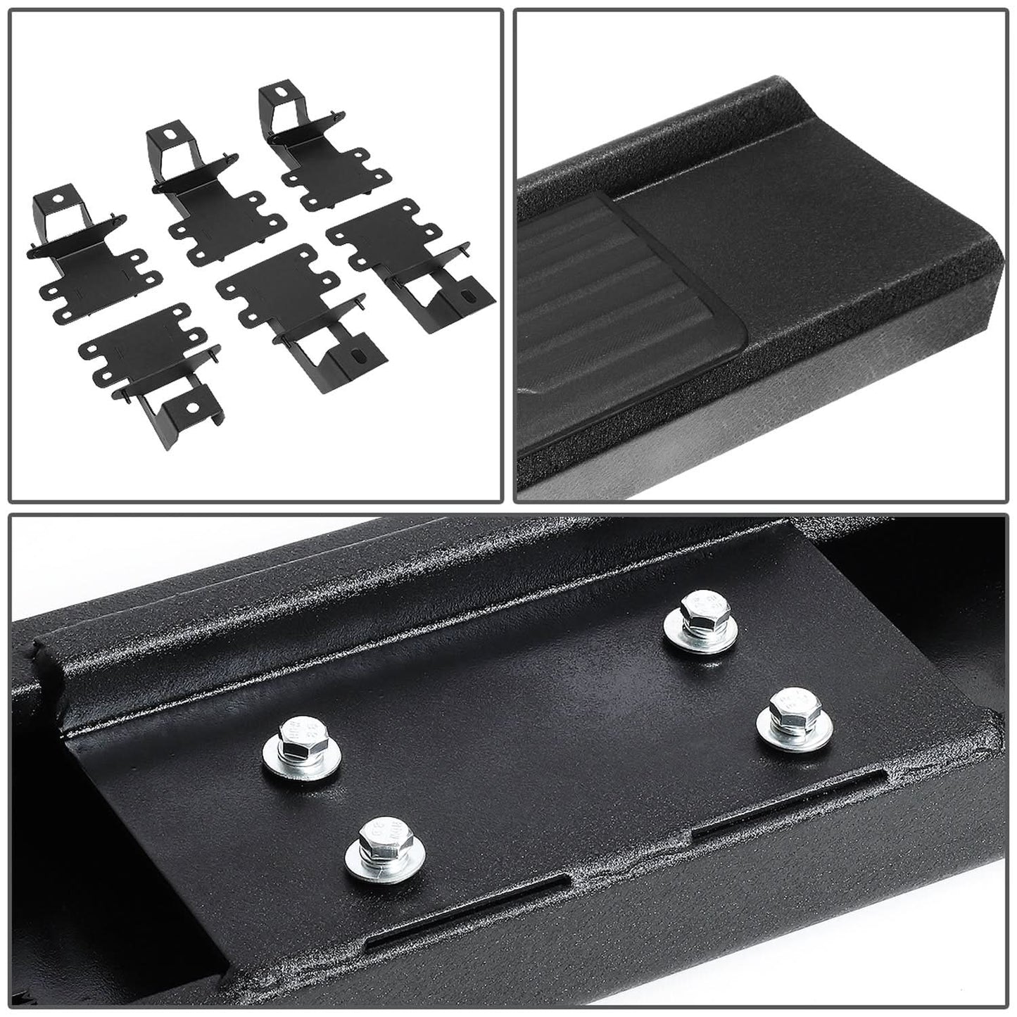 2018-2019 Jeep Wrangler 4-Door 6.25" Nerf Bar Step Bar - Black