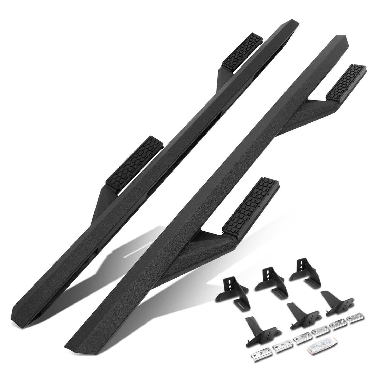 2018-2019 Jeep Wrangler JL 4-Door Black Nerf Bars Step Bars