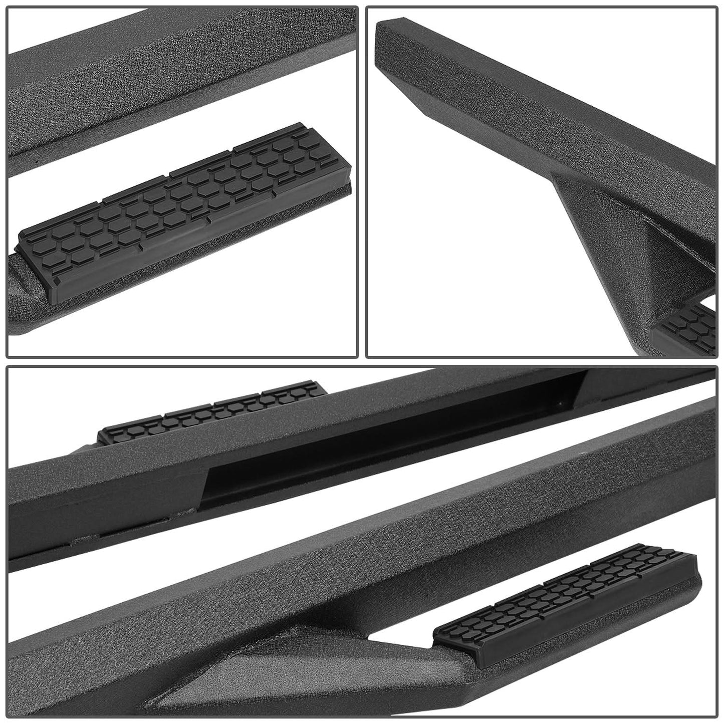 2018-2019 Jeep Wrangler JL 4-Door Black Nerf Bars Step Bars