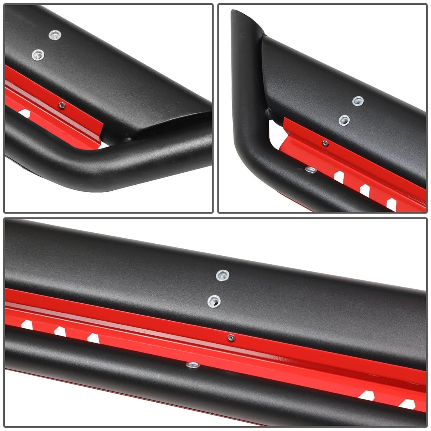 2018-2020 Jeep Wrangler JL Unlimited 4-Door Red Nerf Bar Side Steps