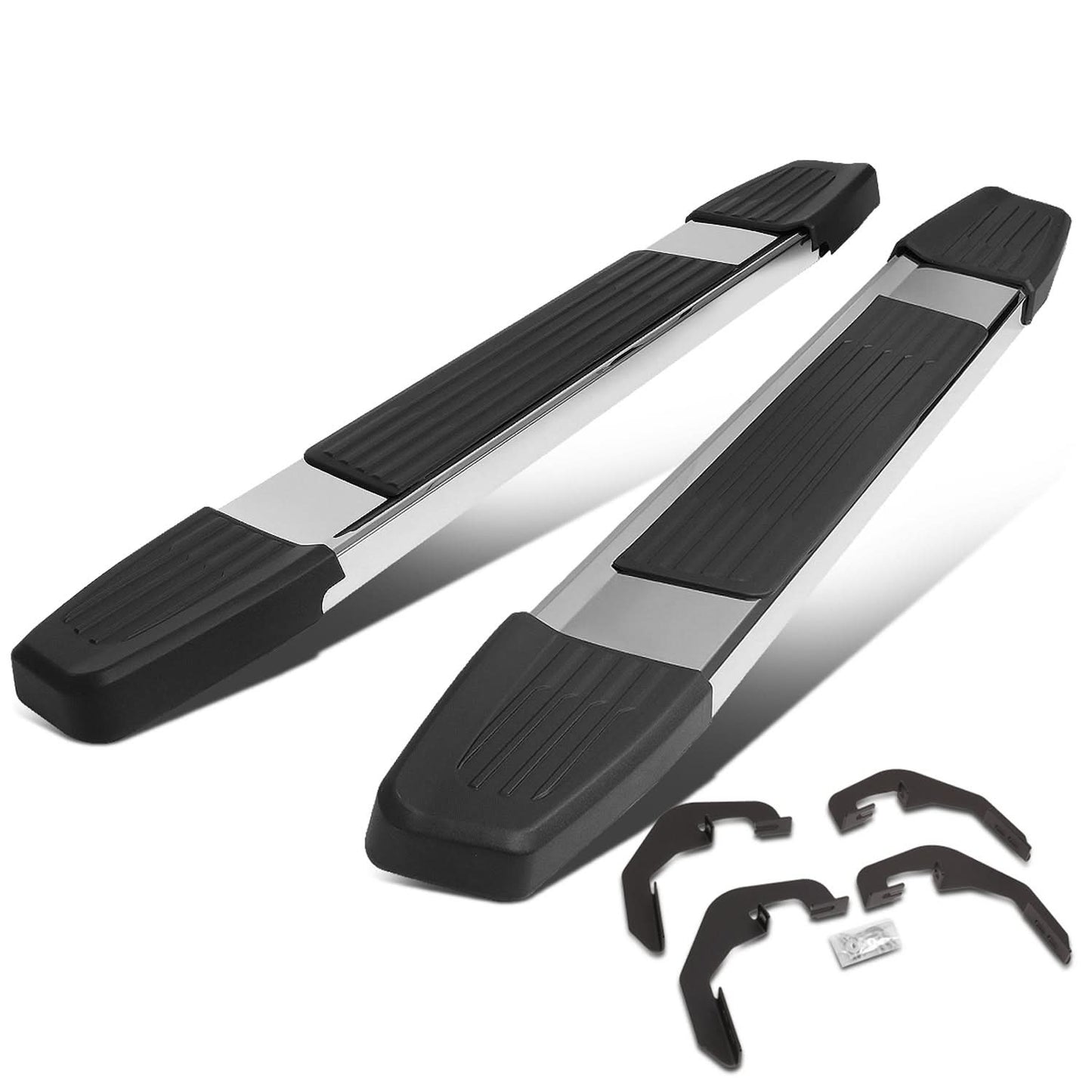 2007-2019 Chevrolet Silverado GMC Sierra 5.25" Nerf Step Bars Chrome