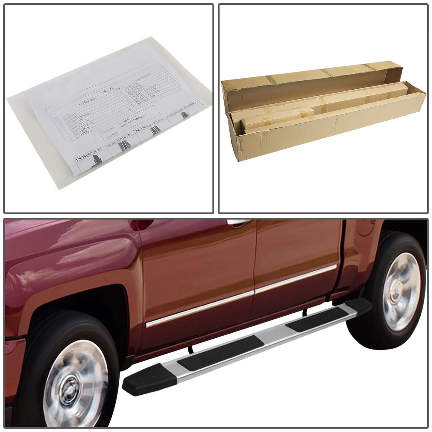 09-18 Dodge Ram 1500 / 10-20 Ram 2500 3500 5.25" Chrome Nerf Bars