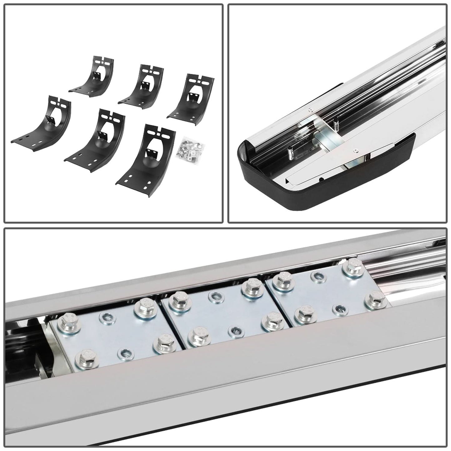 09-20 Dodge Ram 1500/2500/3500 Crew Cab 5.25" Nerf Bars Chrome/Black