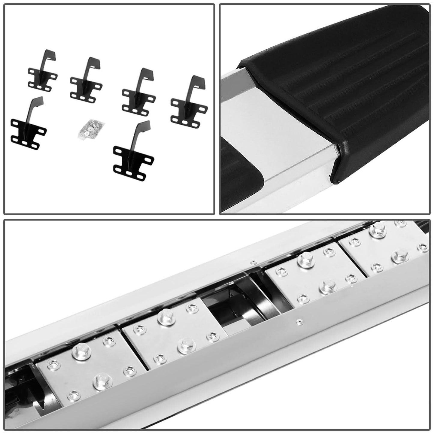 19-20 Dodge Ram 1500 Crew Cab 5.25" Nerf Bar Step Bar Chrome/Black