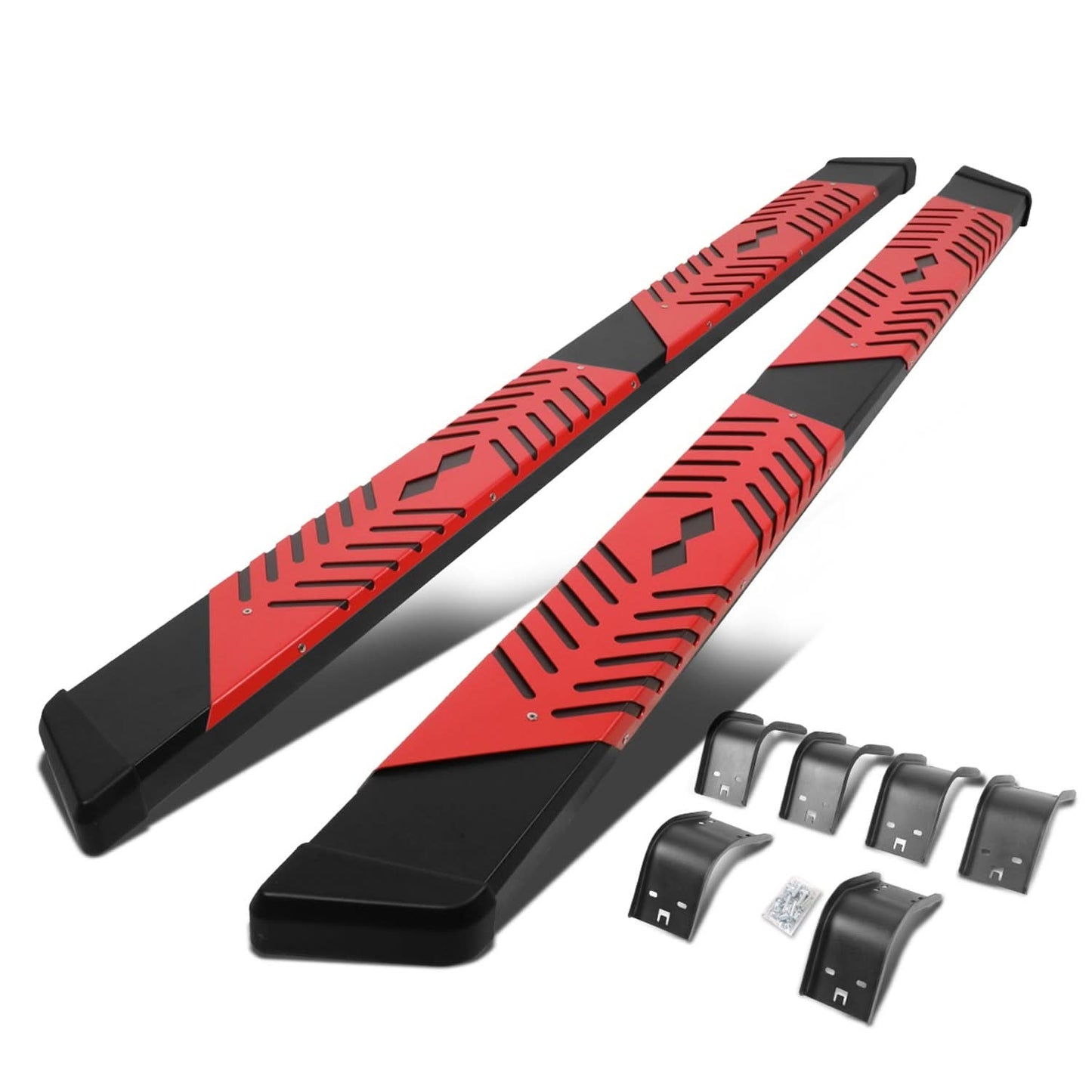 09-20 Dodge Ram 5.5" Extended Cab Nerf Bar Step Bar Black/Red