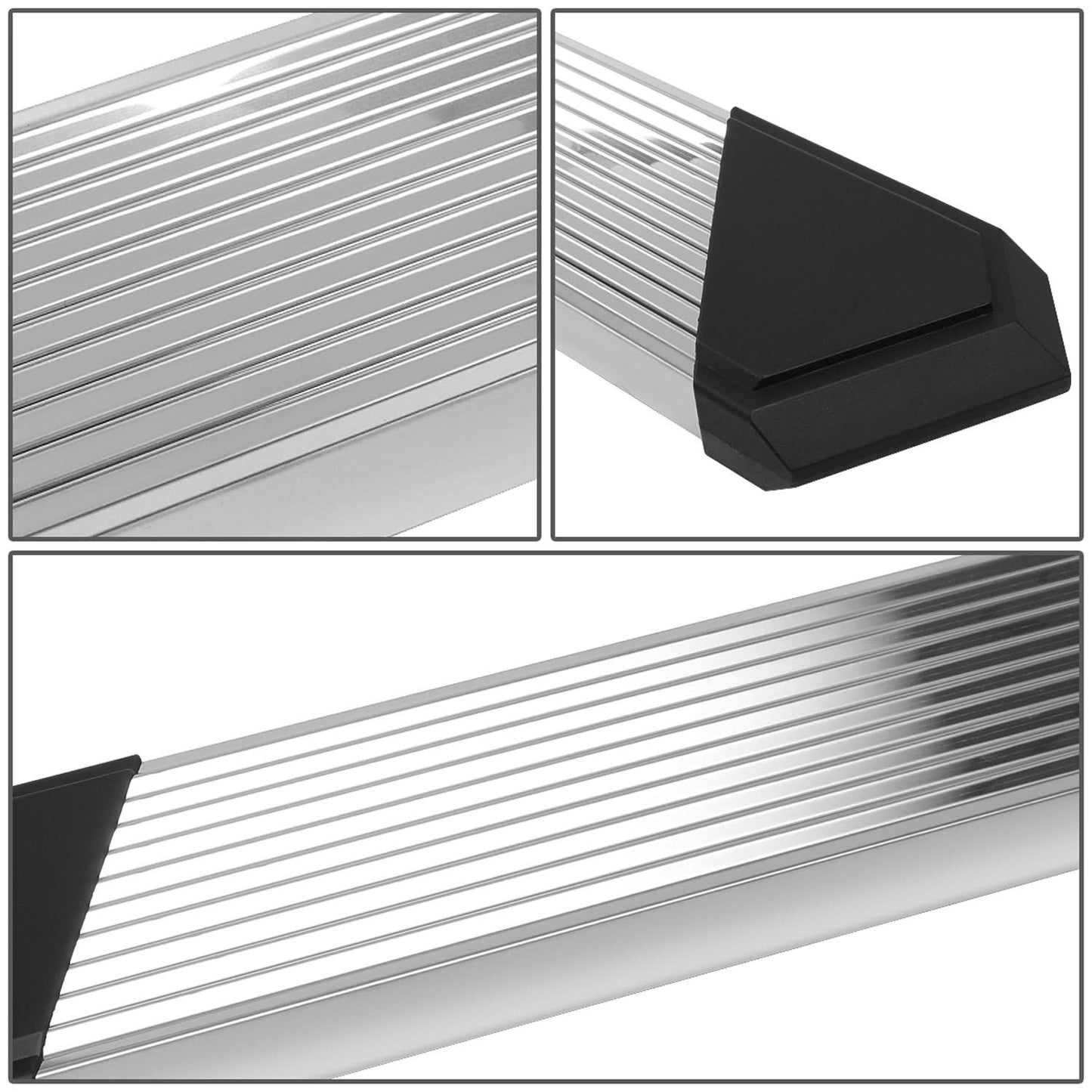 2015-2020 Ford F-150 / 2017-2020 F-250 F-350 6" Nerf Bars Chrome Black