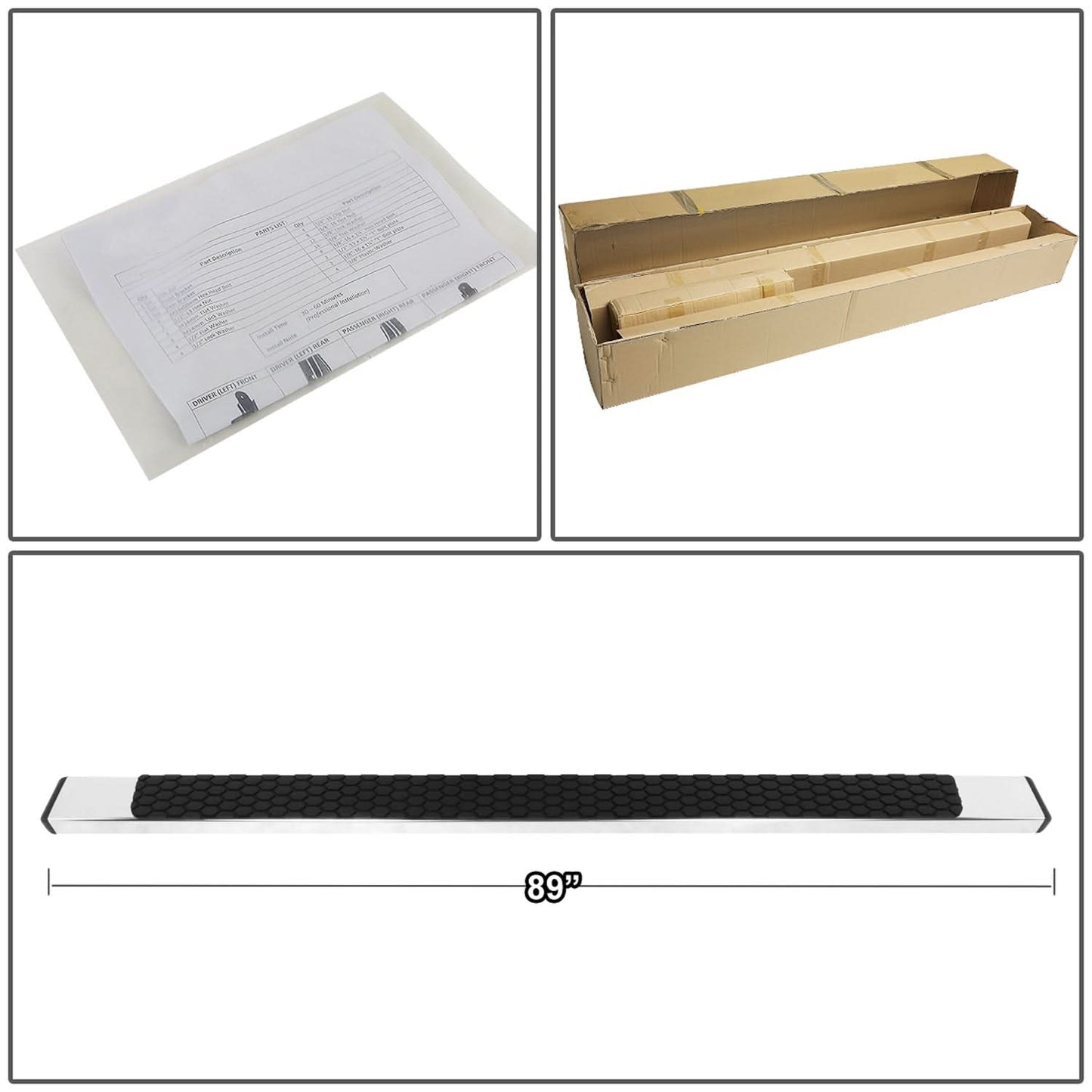 2004-2014 Ford F-150 Crew Cab 5" Nerf Bars with Honeycomb Step Pads