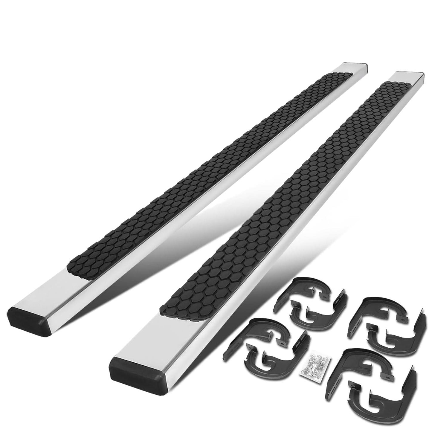04-14 Ford F-150 Extended Cab 5" Honeycomb Step Nerf Bars Chrome/Black