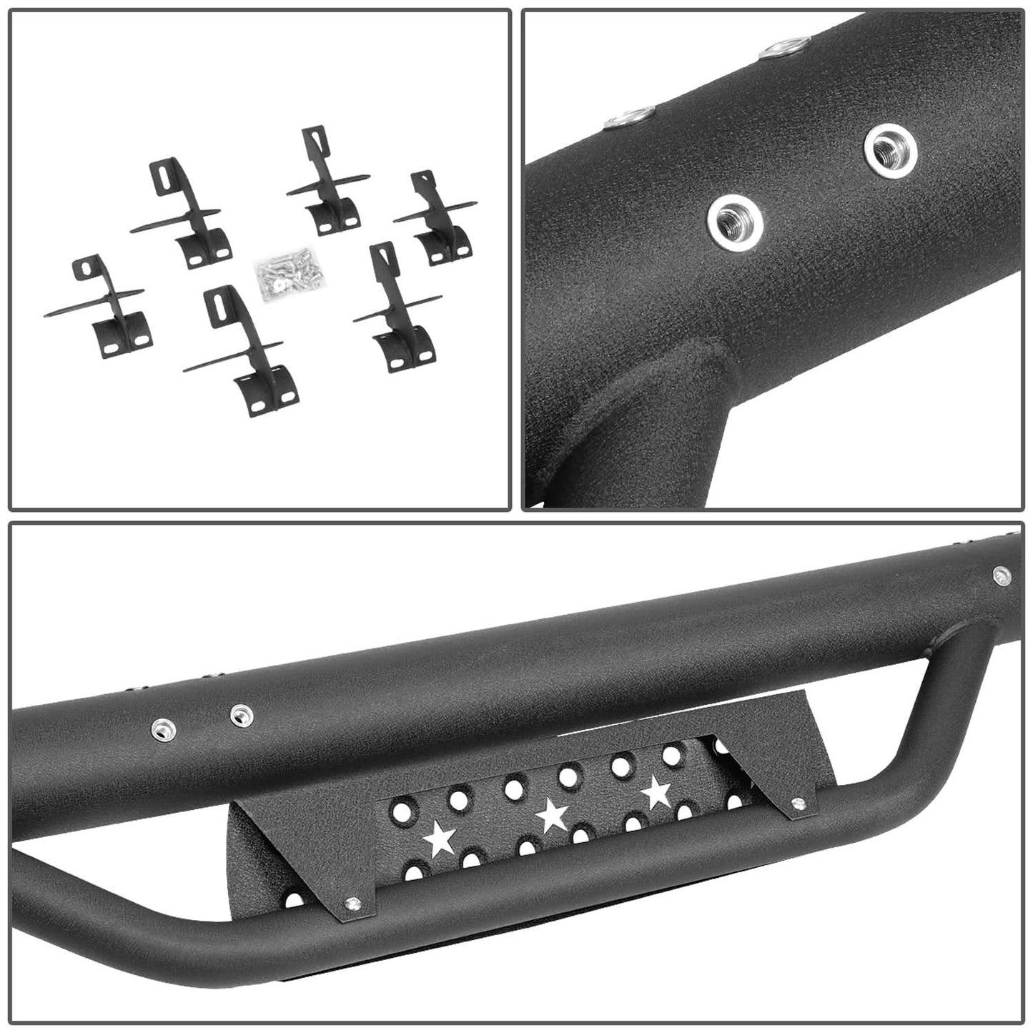 2018-2020 Jeep Wrangler JL 4-Door Drop Side Nerf Bars 4.35"