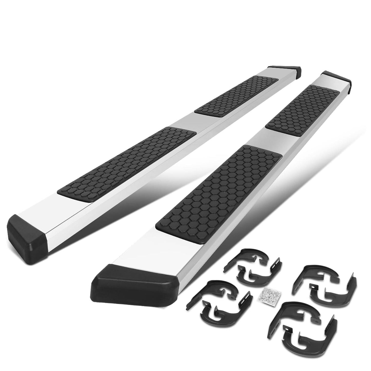 2004-2014 Ford F-150 Crew Cab 5.5" Nerf Bars w/ Honeycomb Step Pads