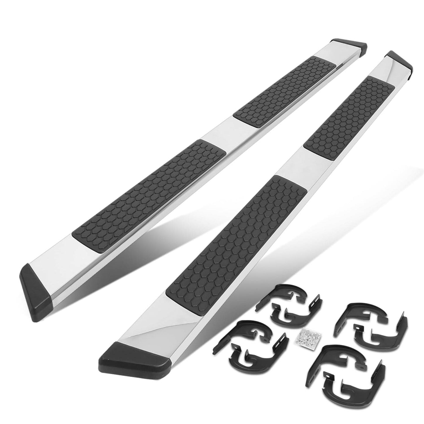 2004-2014 Ford F-150 Crew Cab 5.5" Nerf Bars w/ Honeycomb Step Pads