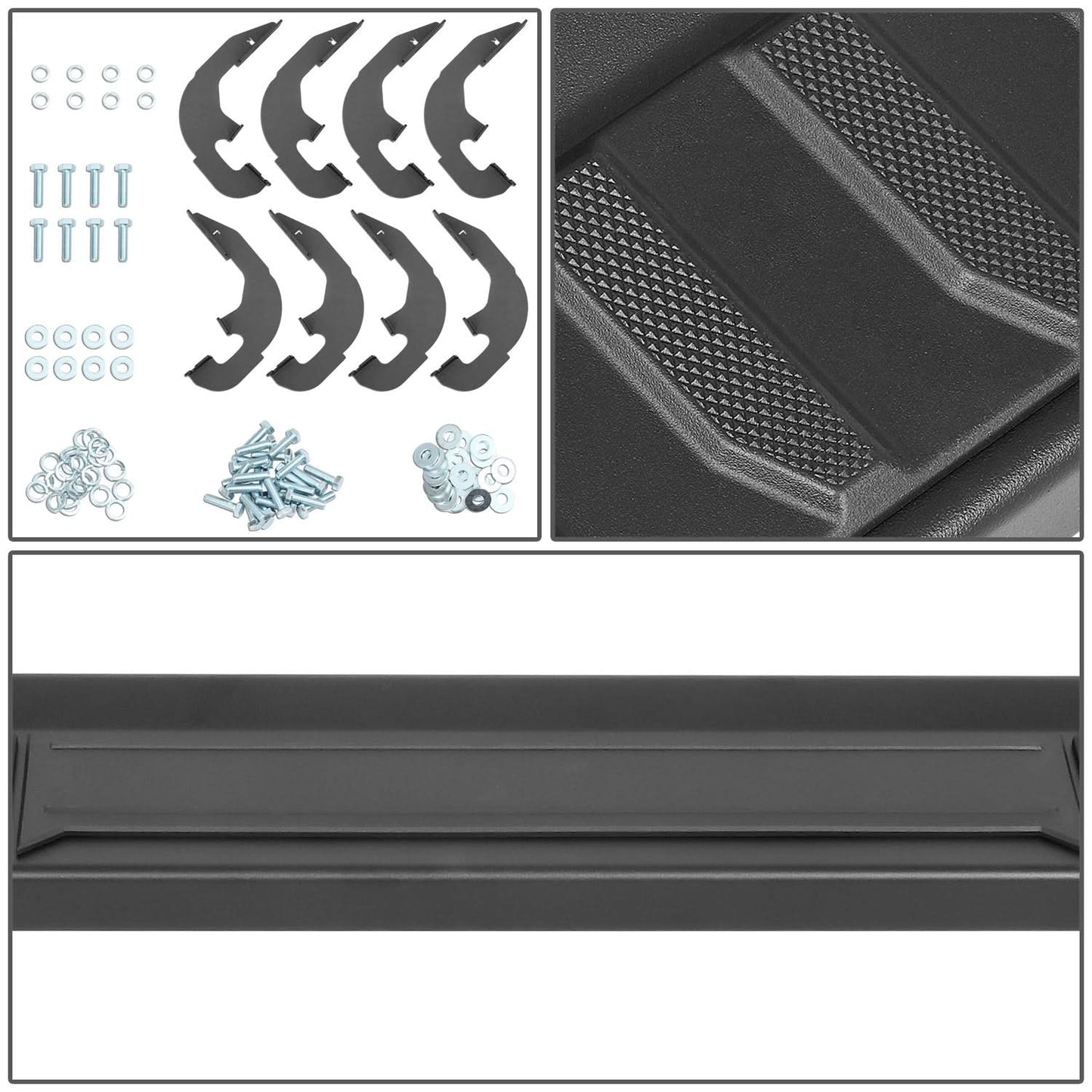 2019-2022 Silverado Crew Cab Black Nerf Step Bars