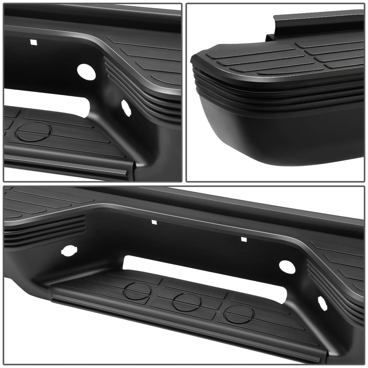 92-99 Chevrolet Suburban Rear Step Bumper - Black with Strip Hole
