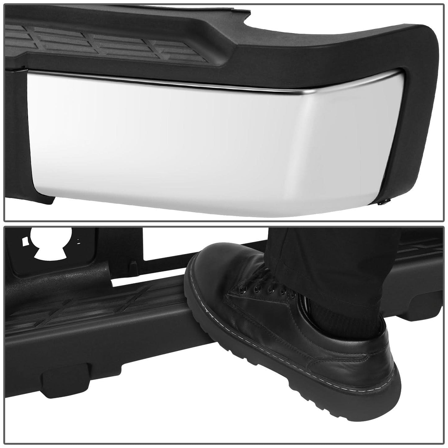 07-10 Chevrolet Silverado/GMC Sierra 2500HD 3500HD Rear Step Bumper Chrome