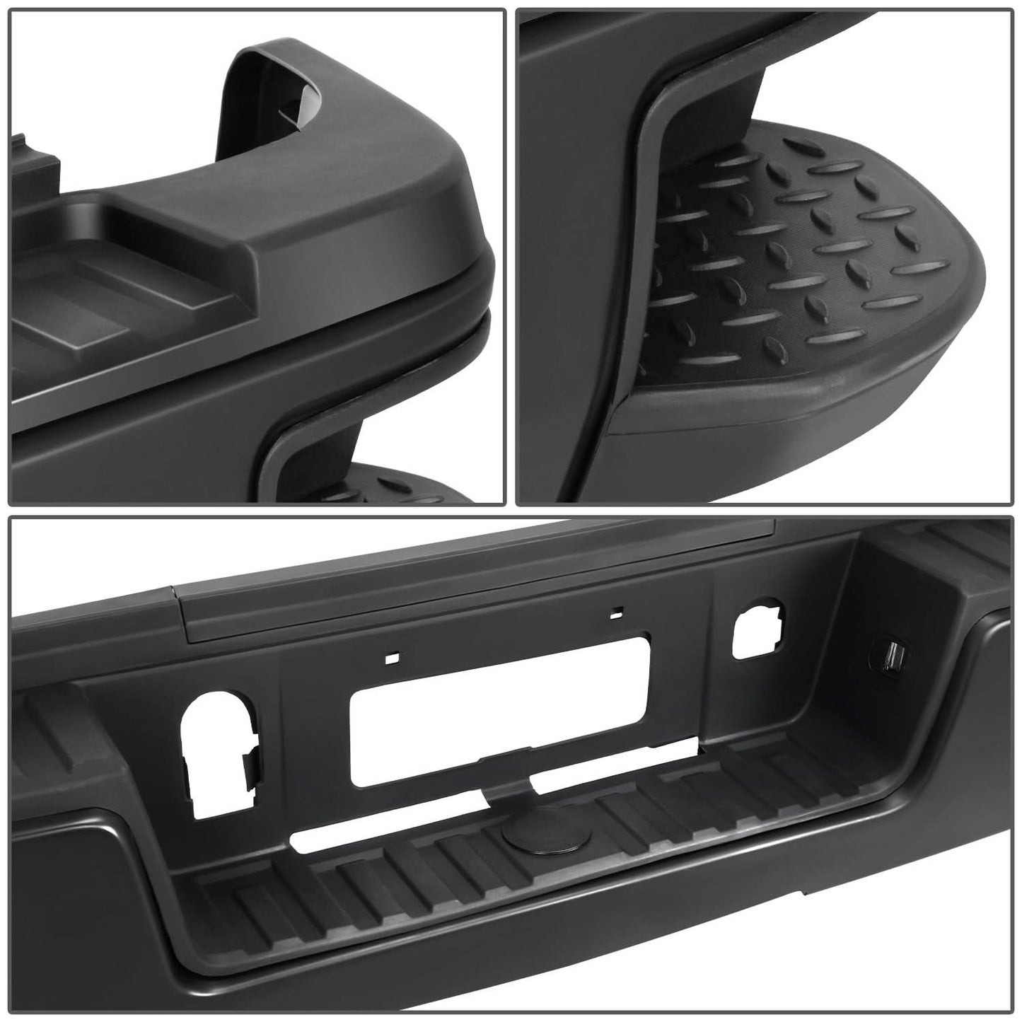 15-19 Silverado Sierra 2500 3500 Rear Step Bumper with Hitch