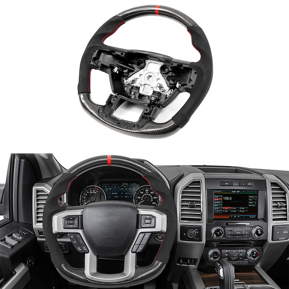 2015-2020 Ford F-150 Steering Wheel Carbon Fiber