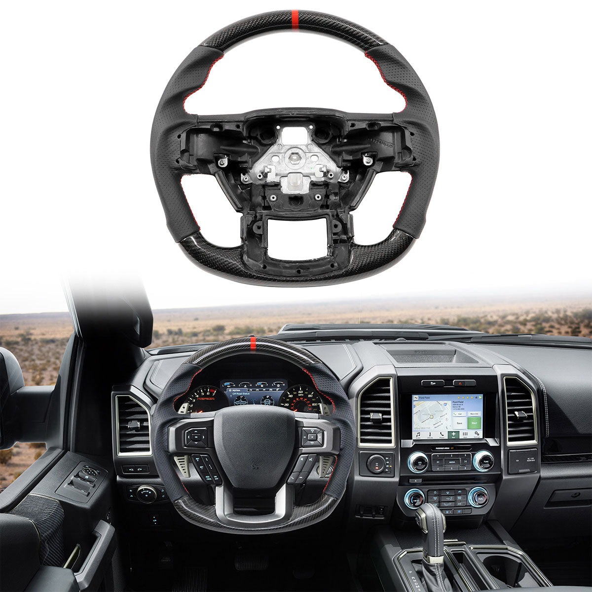 2015-2020 Ford F-150 Steering Wheel Carbon Fiber