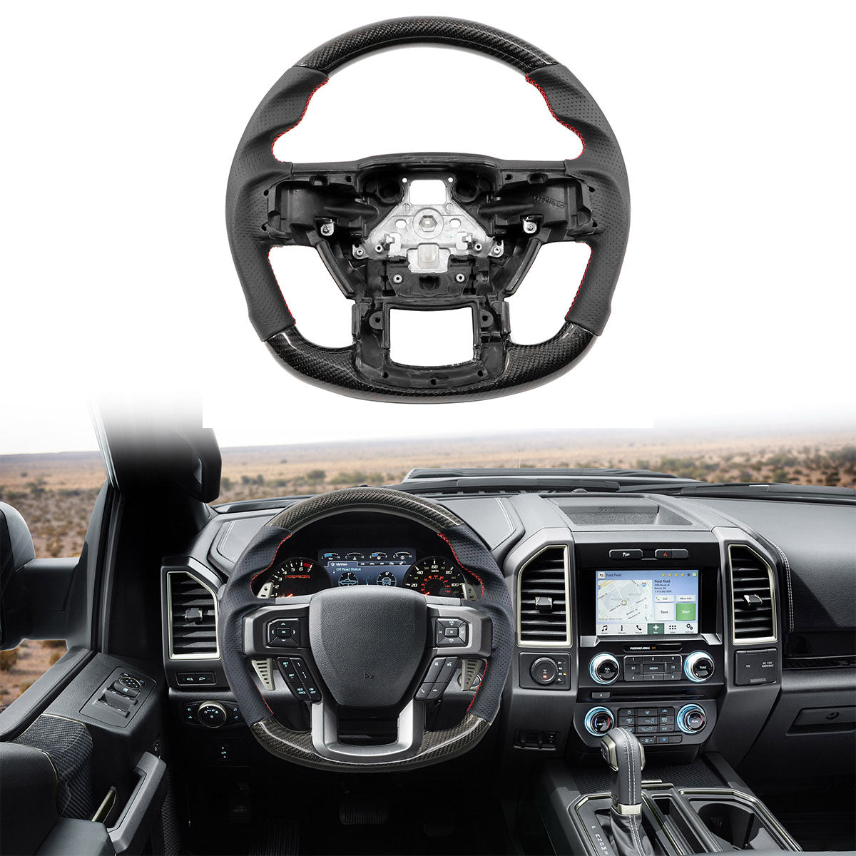 2015-2020 Ford F-150 Steering Wheel Carbon Fiber