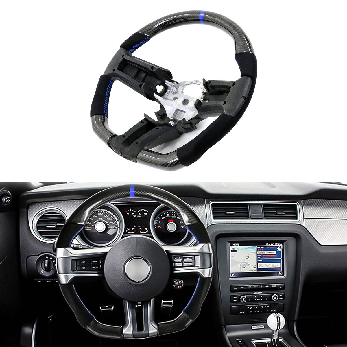 2010-2014 Ford Mustang Steering Wheel Carbon Fiber