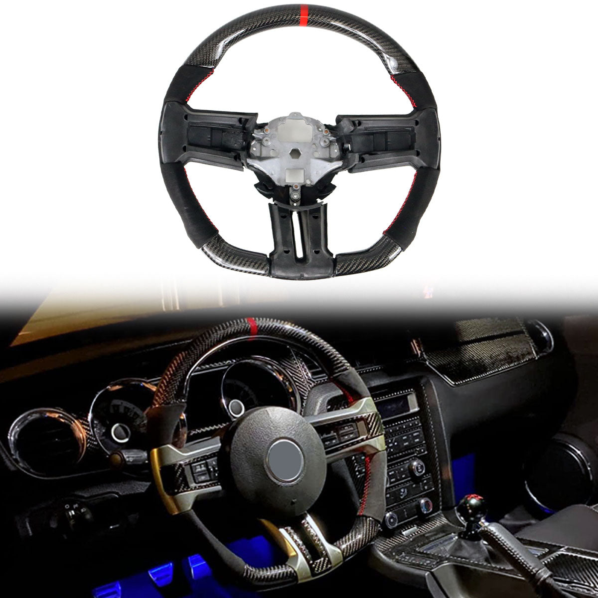 2010-2014 Ford Mustang Steering Wheel Carbon Fiber