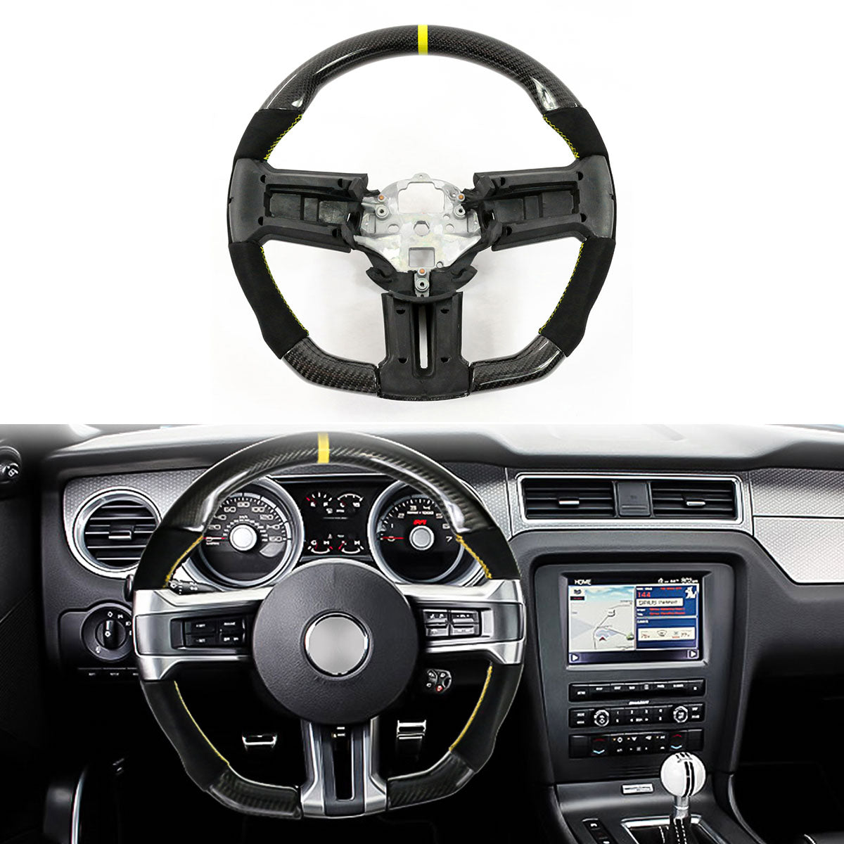 2010-2014 Ford Mustang Steering Wheel Carbon Fiber