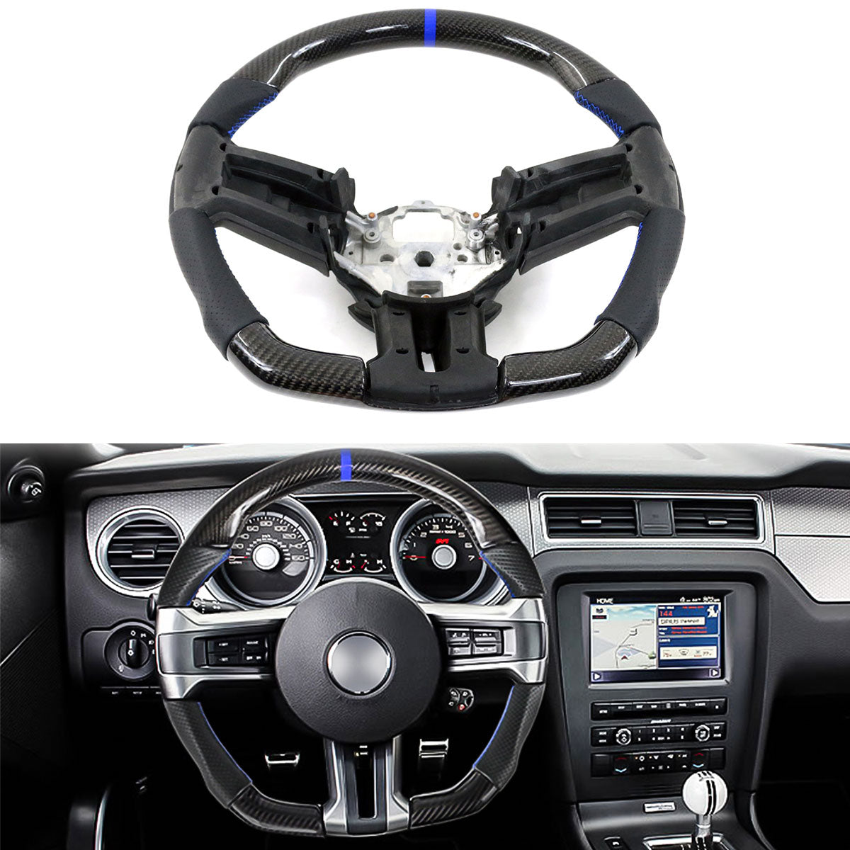 2010-2014 Ford Mustang Steering Wheel Carbon Fiber