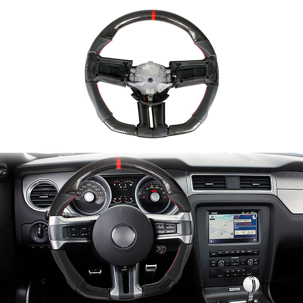 2010-2014 Ford Mustang Steering Wheel Carbon Fiber