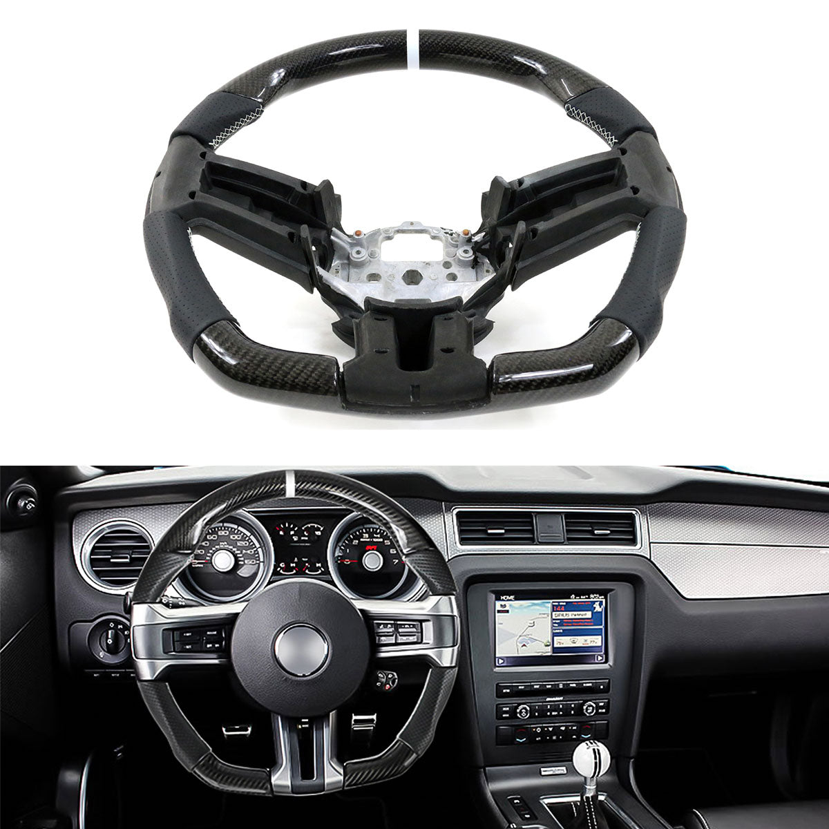 2010-2014 Ford Mustang Steering Wheel Carbon Fiber
