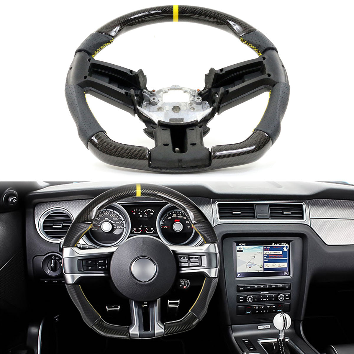 2010-2014 Ford Mustang Steering Wheel Carbon Fiber