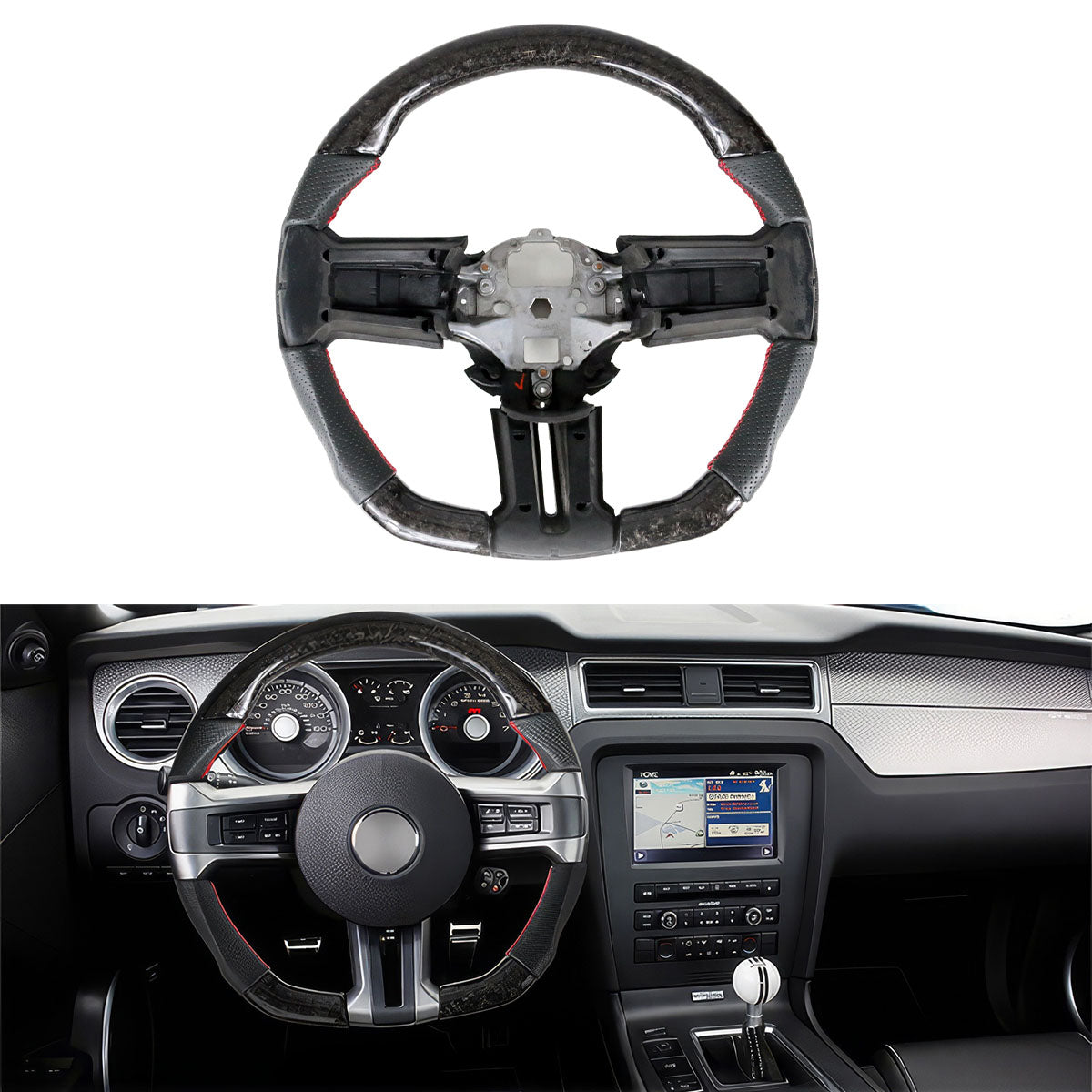 2010-2014 Ford Mustang Steering Wheel Carbon Fiber