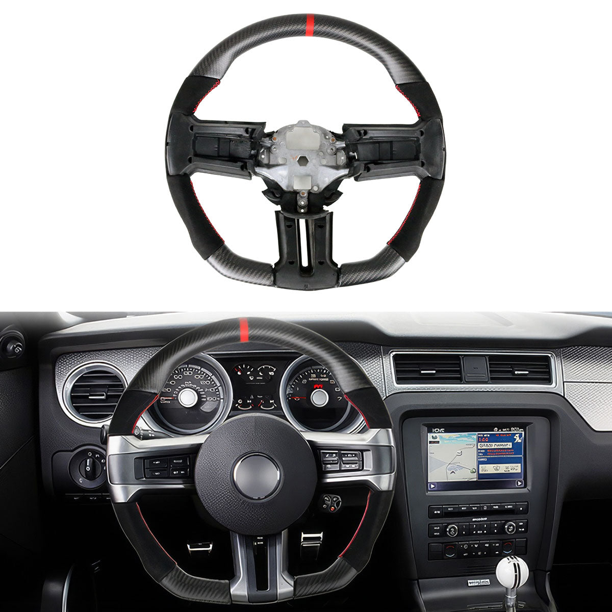 2010-2014 Ford Mustang Steering Wheel Carbon Fiber