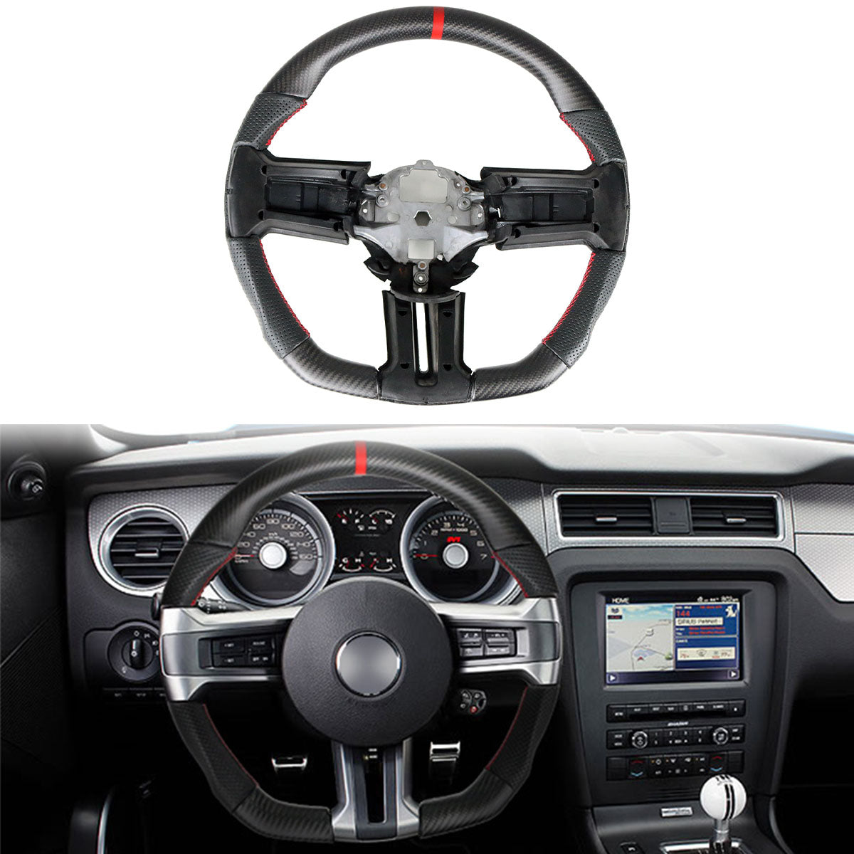 2010-2014 Ford Mustang Steering Wheel Carbon Fiber