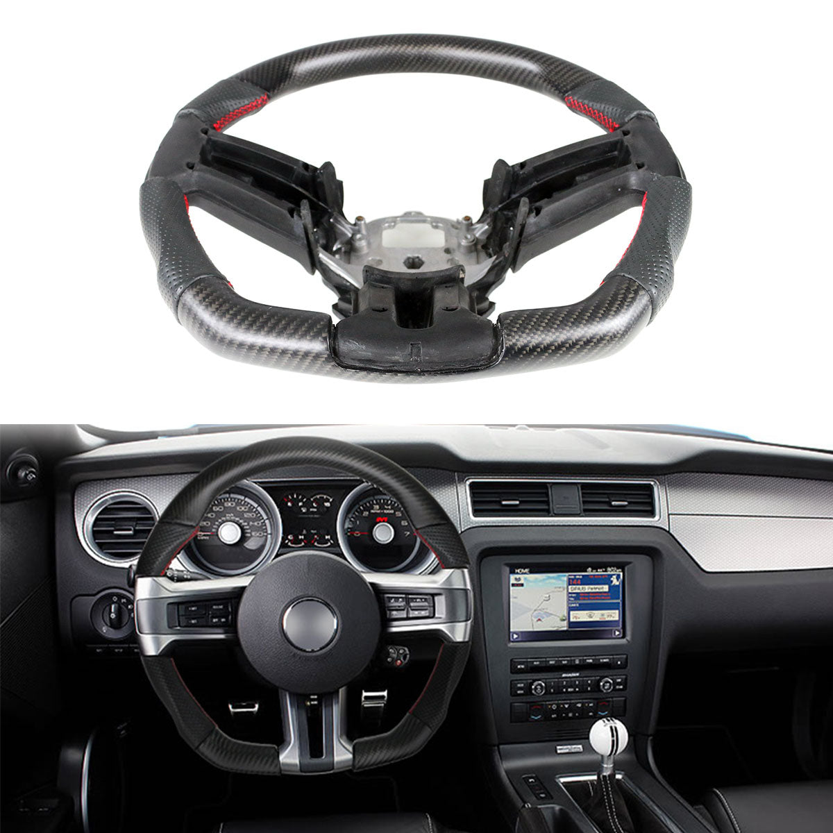 2010-2014 Ford Mustang Steering Wheel Carbon Fiber