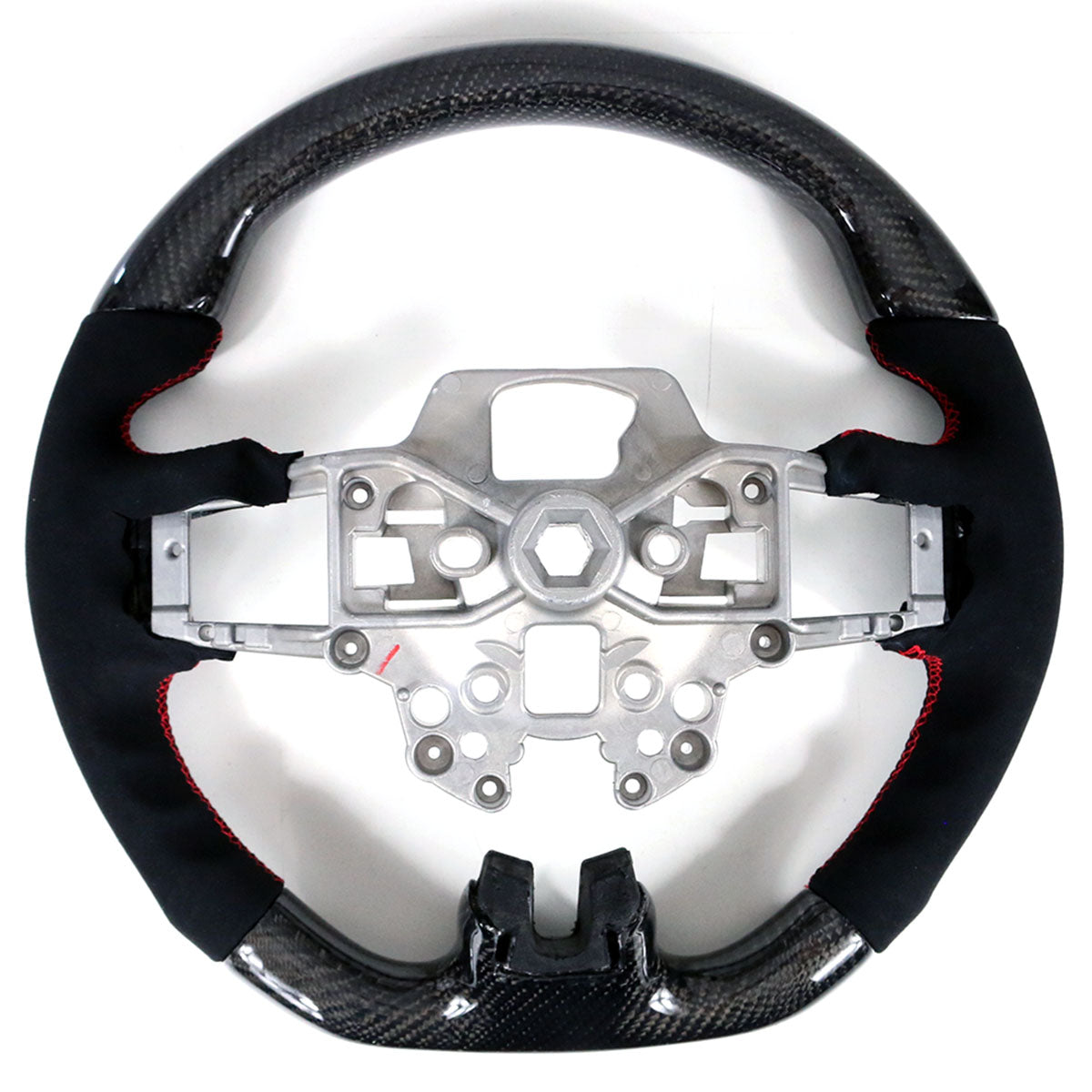 2018-2023 Ford Mustang V1 Steering Wheel w/ Red Stitching Carbon Fiber