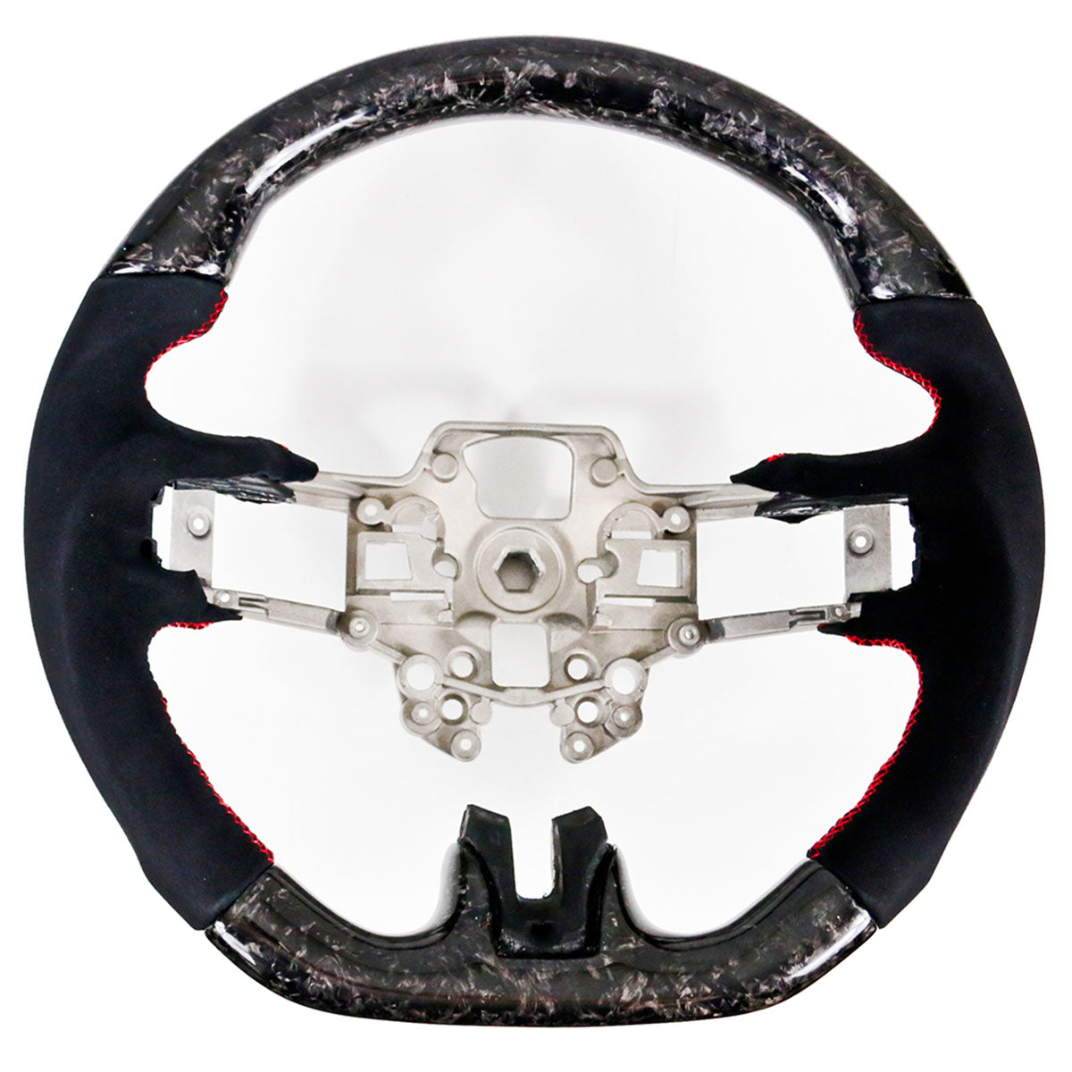 2018-2023 Ford Mustang V1 Steering Wheel w/ Red Stitching Carbon Fiber