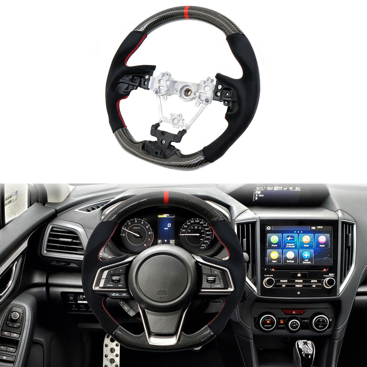 2017-2019 Impreza Carbon Fiber Steering Wheel