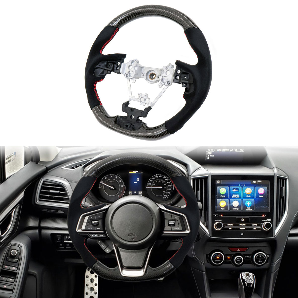 2017-2019 Impreza Carbon Fiber Steering Wheel