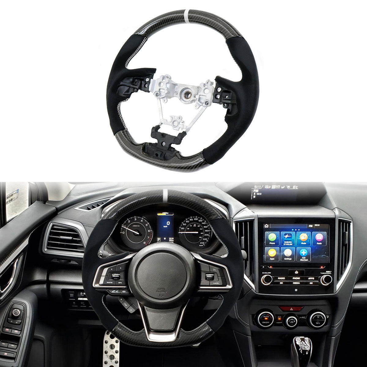 2017-2019 Impreza Carbon Fiber Steering Wheel