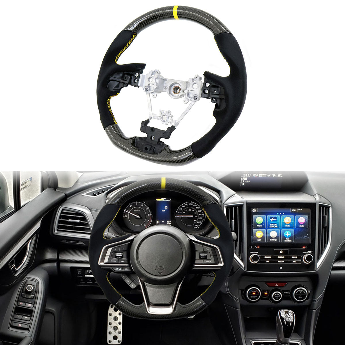 2017-2019 Impreza Carbon Fiber Steering Wheel