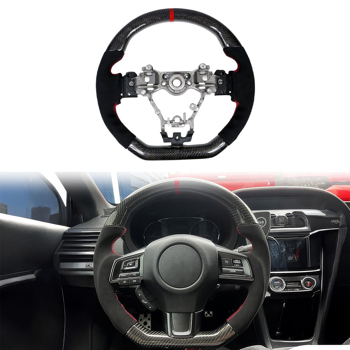 2015-2021 WRX & STI Steering Wheel Carbon Fiber