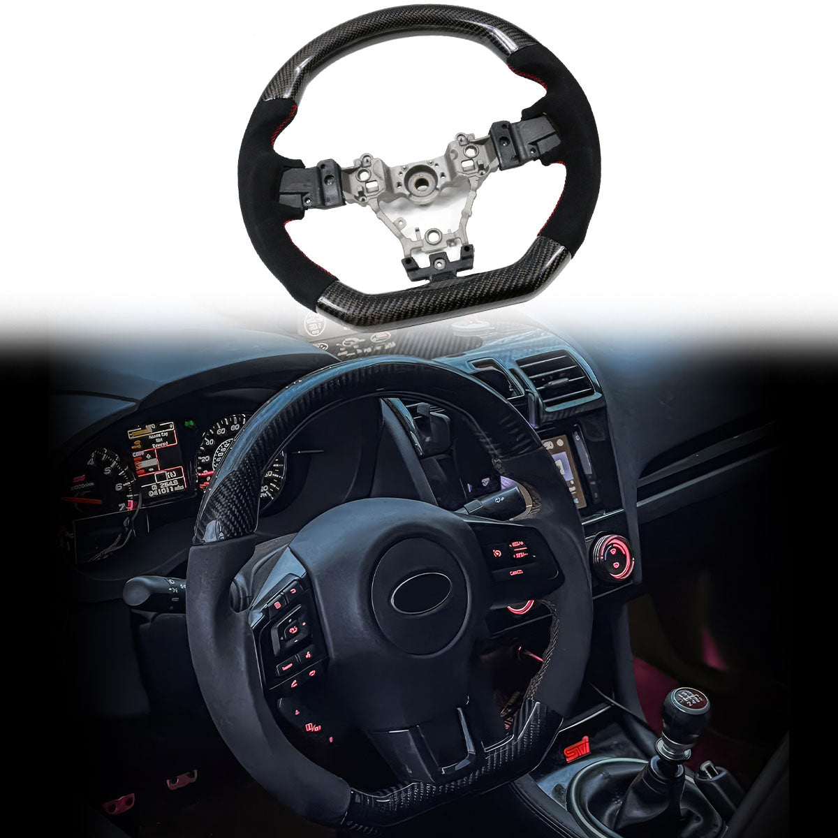 2015-2021 WRX & STI Steering Wheel Carbon Fiber