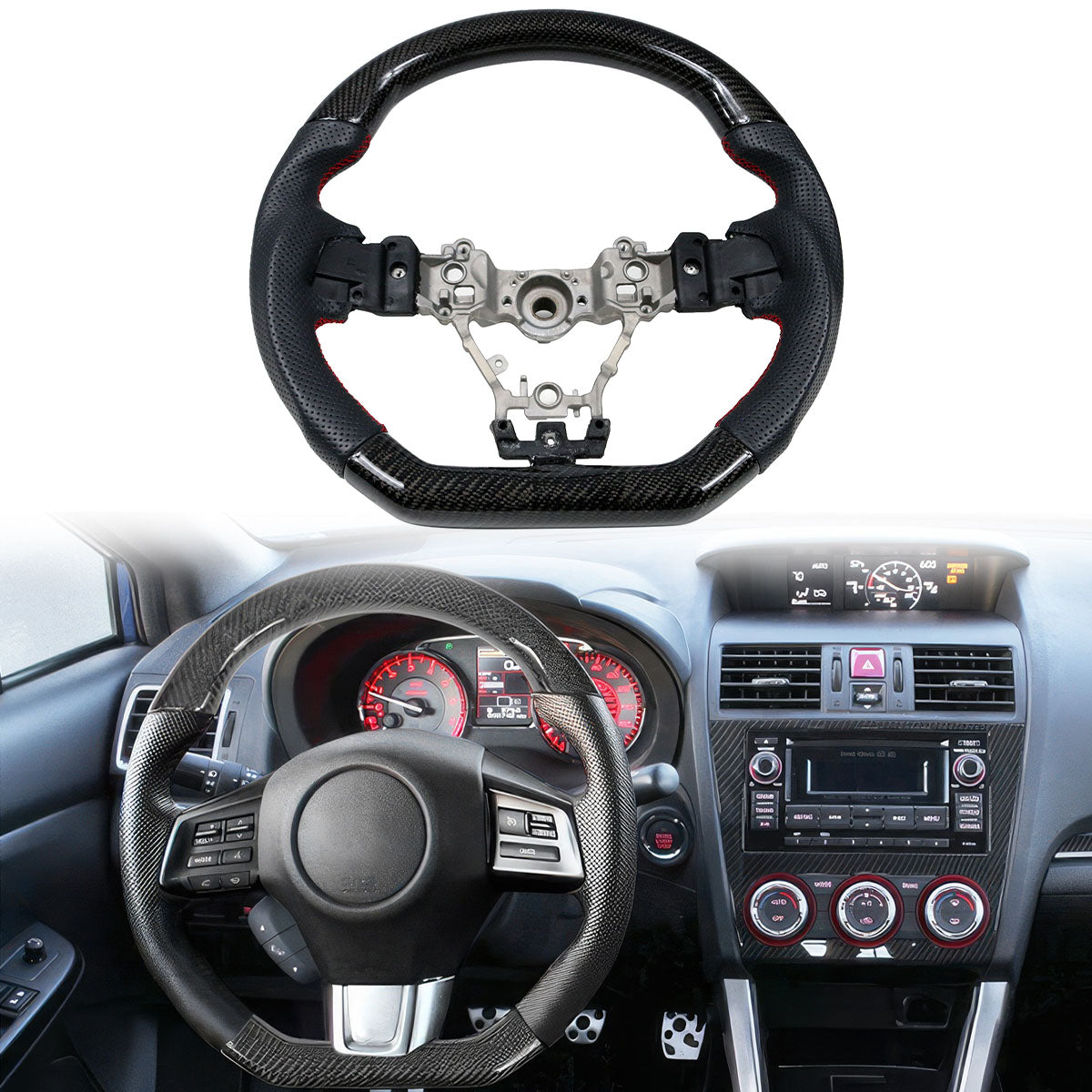 2015-2021 WRX & STI Steering Wheel Carbon Fiber