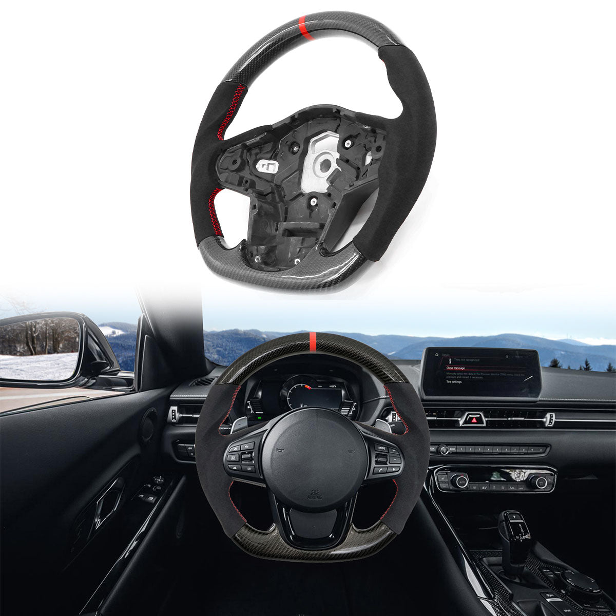 Carbon Fiber Steering Wheel for 2020-2025 Toyota Supra