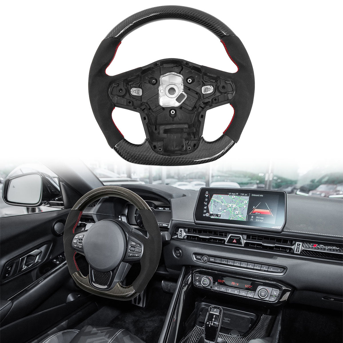 Carbon Fiber Steering Wheel for 2020-2025 Toyota Supra