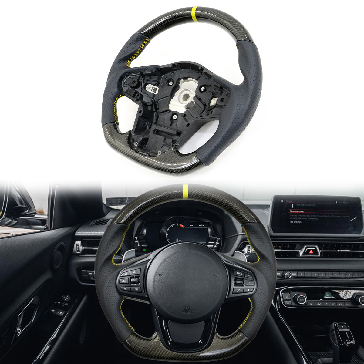Carbon Fiber Steering Wheel for 2020-2025 Toyota Supra