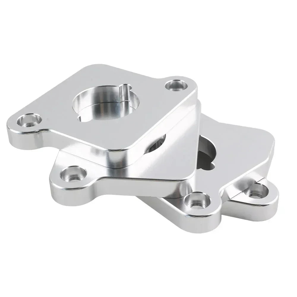 VW / Audi 1.8T 20V to 2.0 TFSI / R8 Coilpack Adapter Plate Set Billet Aluminum (Silver) for A3 / S3 / A4 / A6 / TT MK1 / Golf MK4 / GTI / Jetta / Beetle / Passat 1996 - 2011