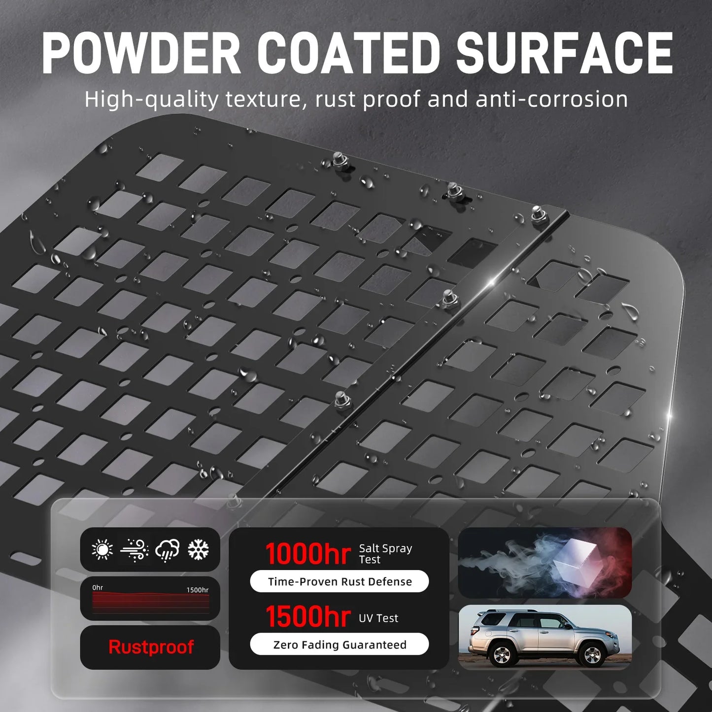Toyota 4Runner Steel Rear Window C-Pillar Storage Panel Set 2010 - 2024 (Overland / Off-Road Cargo Organization / Replaces 64740-35120-C0)