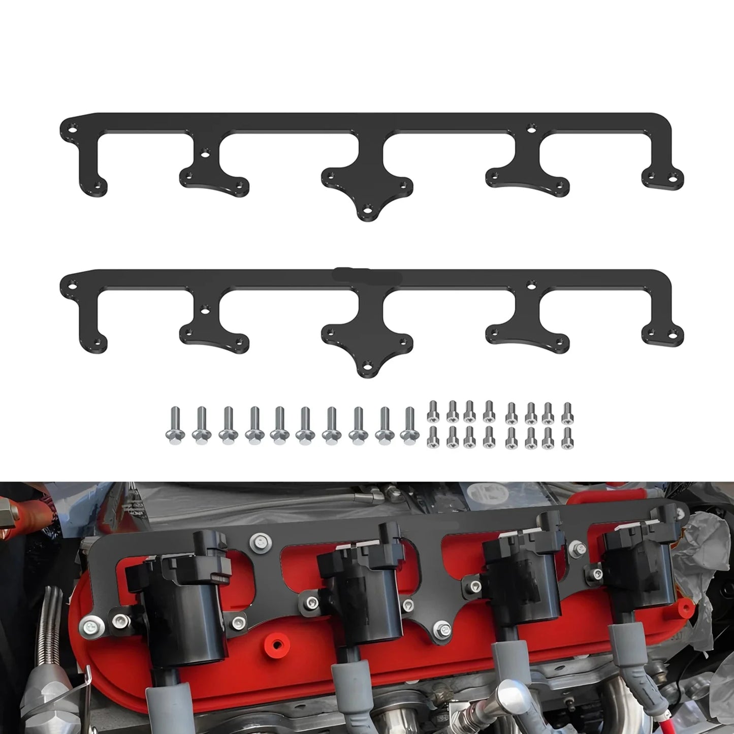 LS1 LS2 LS3 LS6 LM7 LQ4 LQ9  Billet Aluminum Square Coil Bracket Kit D585 Heat-Sink