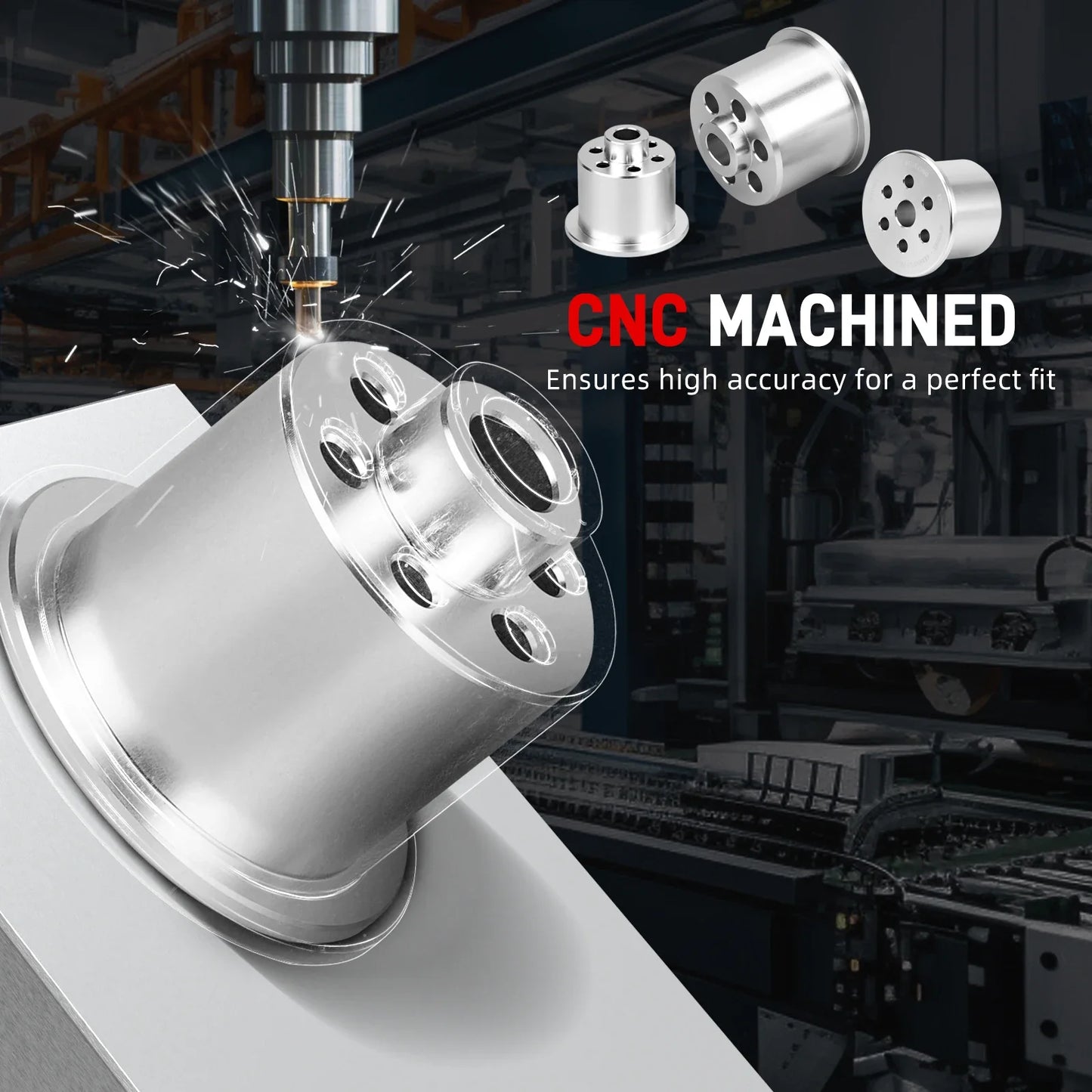 BMW E46 3 Series & E85 Z4 Solid Billet Aluminium Rear Differential Bushing Set 1999 - 2008 (Excludes E46 M3 / Z4M / Replaces 33176770788 / 33176751808 / 33171093175 / 33171093565)