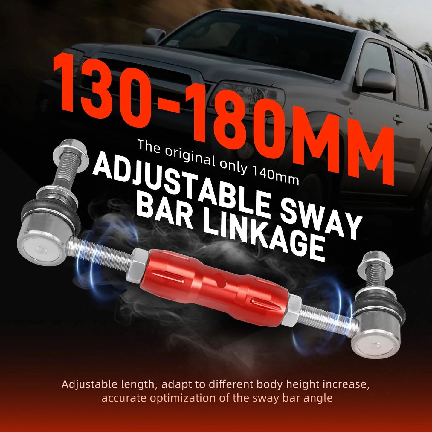 Toyota 4Runner / FJ Cruiser Adjustable Front Sway Bar End Links – Billet Aluminum Upgrade